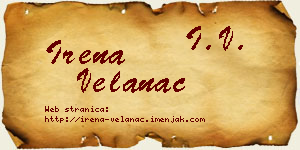 Irena Velanac vizit kartica